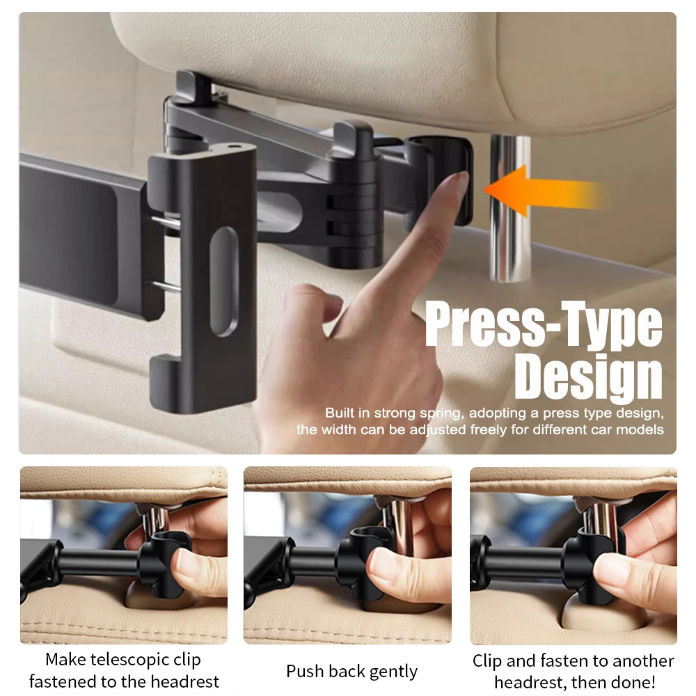 Car Accessories Tablet Holder - Foldable Car Phone Holder Back Seat