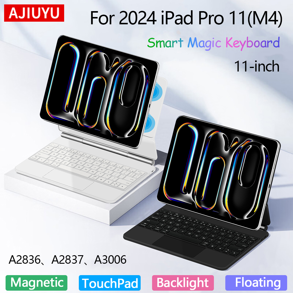 AJIUYU Magic Keyboard Folio Fo - مراجعة Ipad Cover Folio وسعره