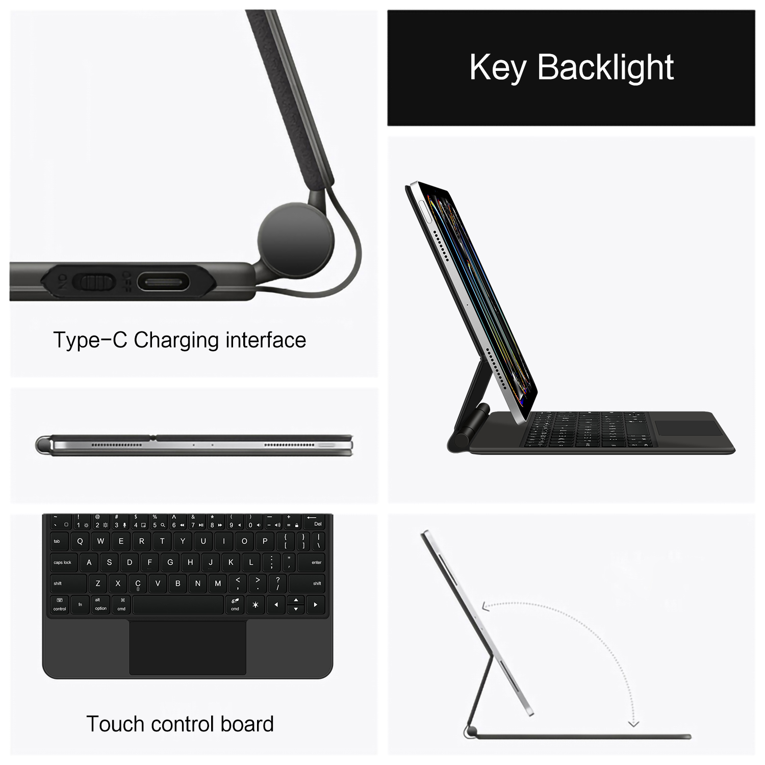 AJIUYU Magic Keyboard Folio Fo - مراجعة Ipad Cover Folio وسعره