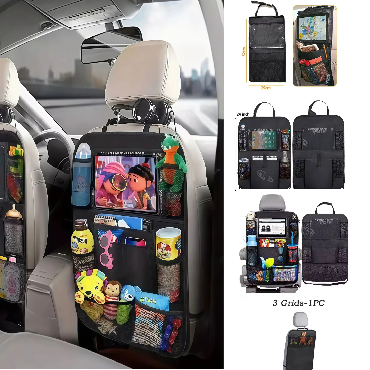 Car Seat Organizer Multifuncti - مراجعة Tablet Accessories Bag وسعره