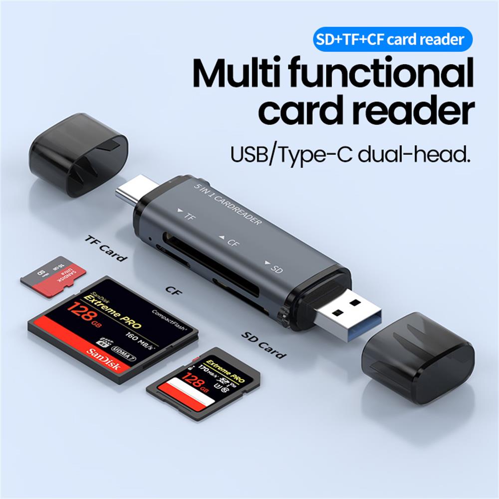 5 IN 1 USB Card Reader Type C  - مراجعة Microsd Card Tablet وسعره