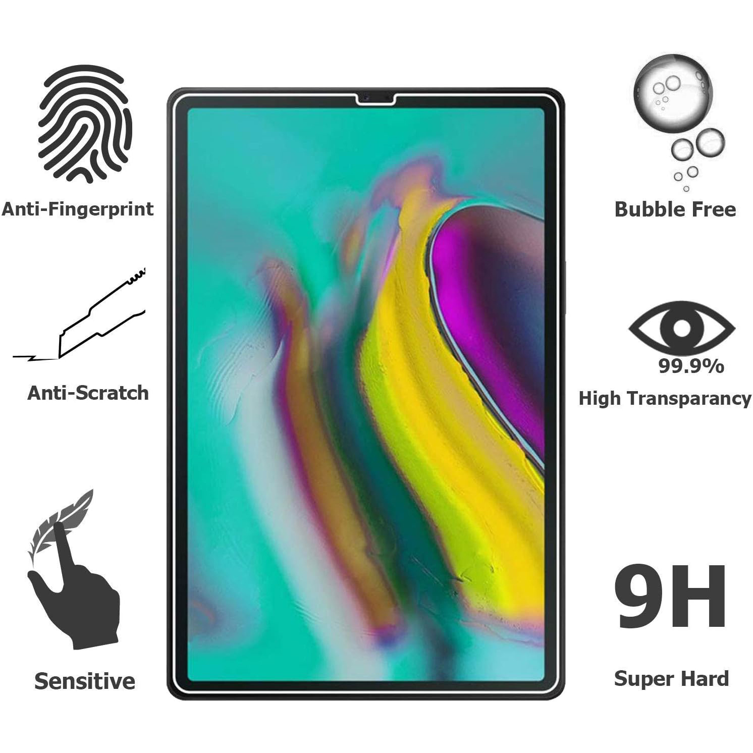 2pcs 9H Tempered Glass For Sam - مراجعة Samsung Tablet A9 Accessories وسعره