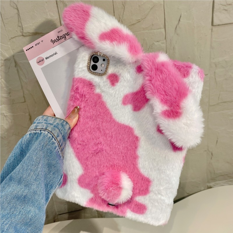 Cow Print Fluffy Bunny Tablet  - مراجعة Samsung Tablet S11 Accessories وسعره