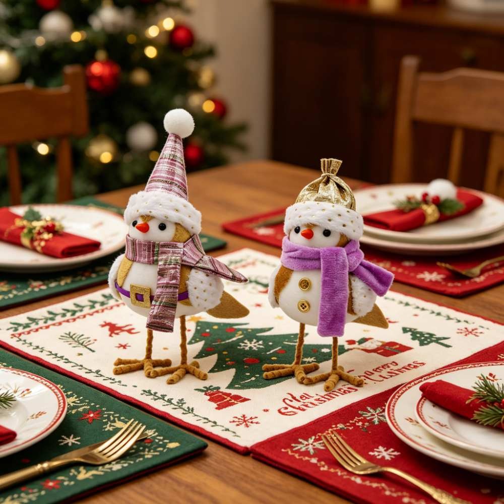 Christmas Felt Bird Figurines  - مراجعة Tablet Accessories Kit وسعره
