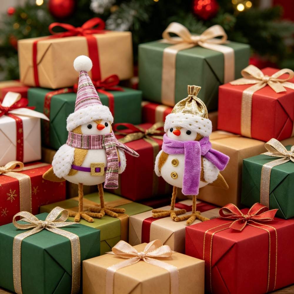 Christmas Felt Bird Figurines  - مراجعة Tablet Accessories Kit وسعره