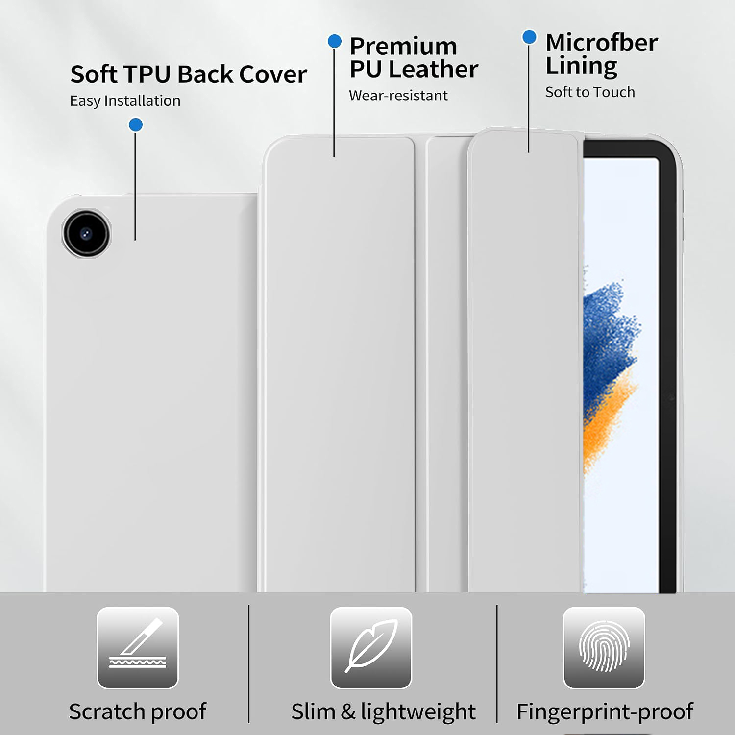 Tri-fold Flip Case For Samsung - مراجعة Vortex Tablet Accessories وسعره